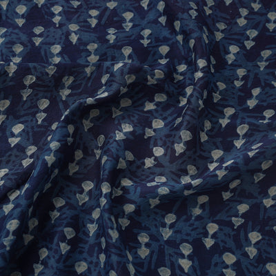 Natural Dyed Chanderi Silk Akola Print Fabric 03