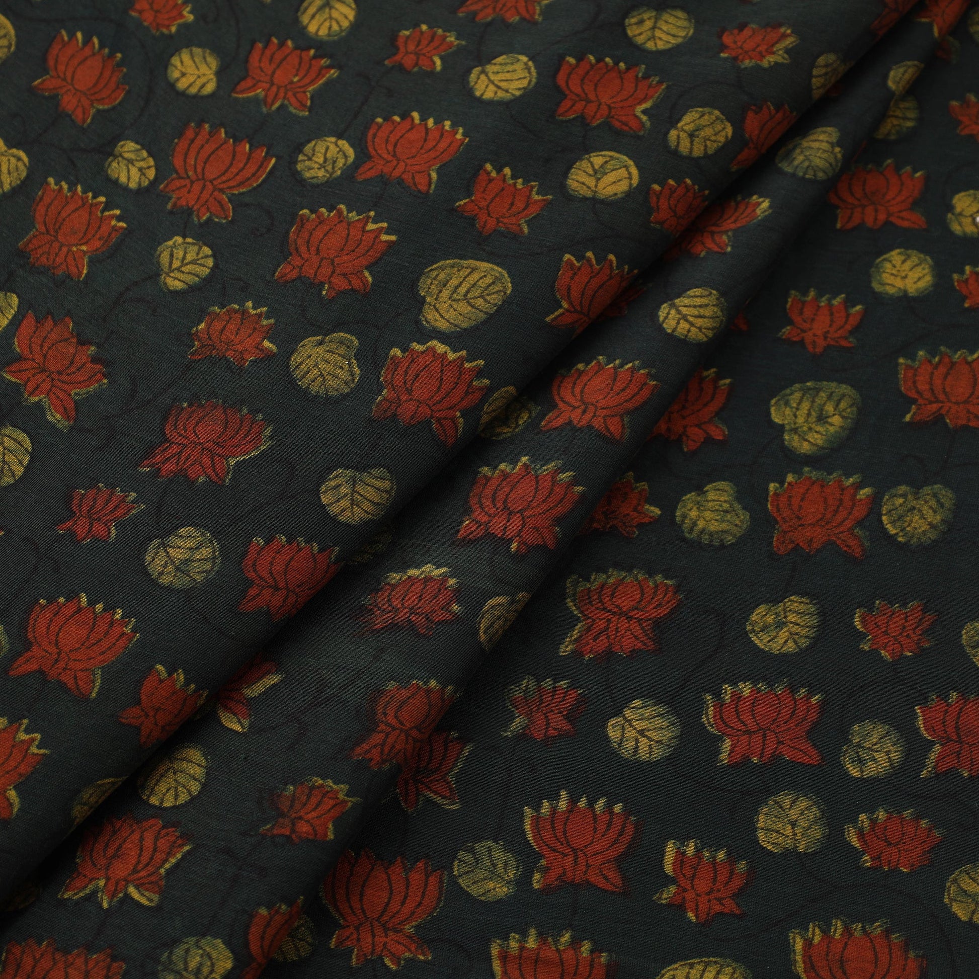 Natural Dyed Chanderi Silk Akola Print Fabric 05