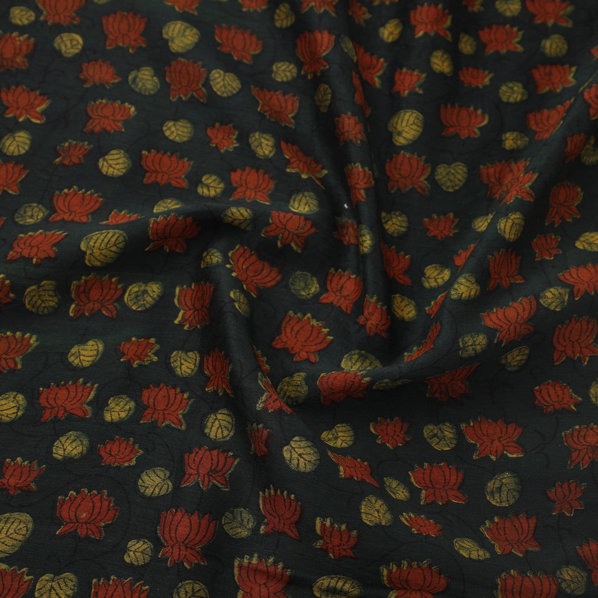 Natural Dyed Chanderi Silk Akola Print Fabric 05