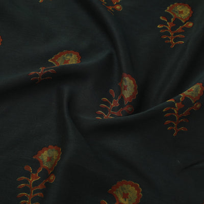 Natural Dyed Chanderi Silk Akola Print Fabric 06