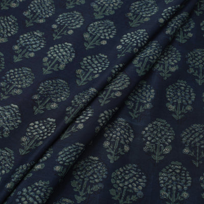 Natural Dyed Chanderi Silk Akola Print Fabric 07