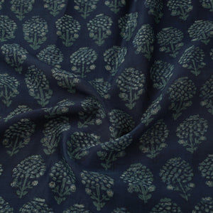 Natural Dyed Chanderi Silk Akola Print Fabric 07
