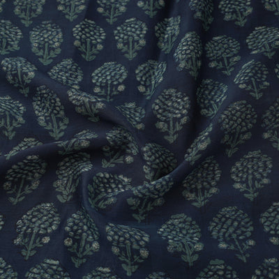 Natural Dyed Chanderi Silk Akola Print Fabric 07