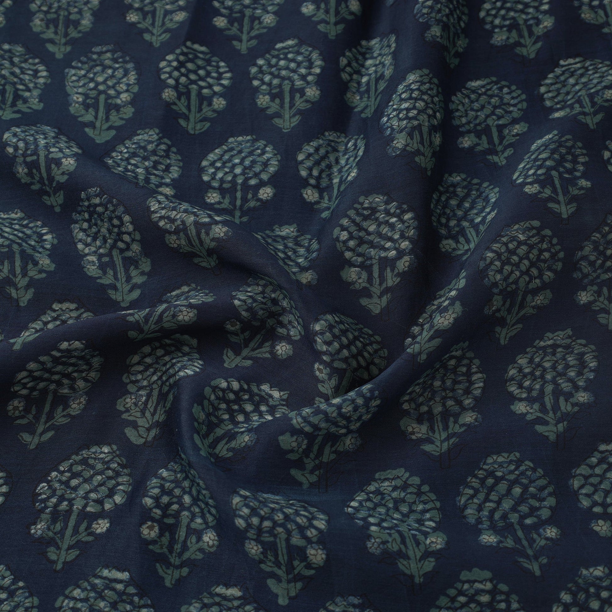 Natural Dyed Chanderi Silk Akola Print Fabric 07
