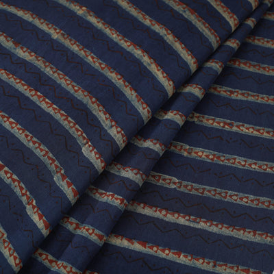 Natural Dyed Chanderi Silk Akola Print Fabric 12
