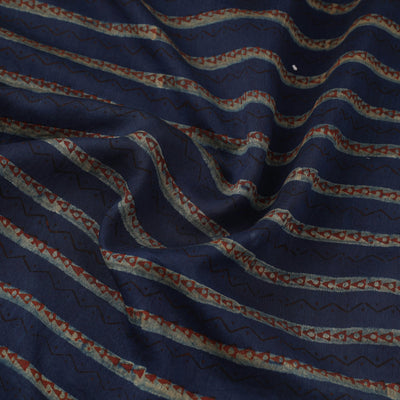 Natural Dyed Chanderi Silk Akola Print Fabric 12