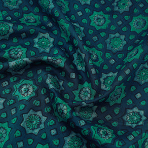 Natural Dyed Chanderi Silk Akola Print Fabric 14