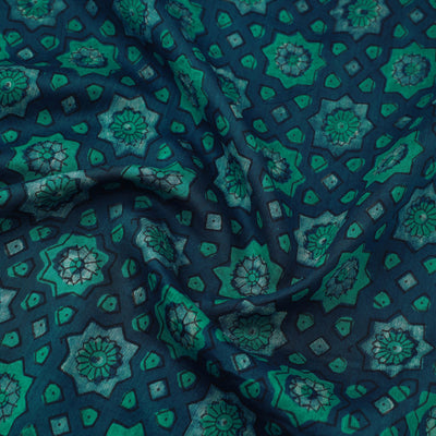 Natural Dyed Chanderi Silk Akola Print Fabric 14