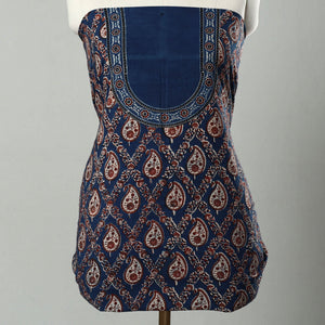 Blue - Hand Block Print Cotton 3pc Ajrakh Dress Material 21