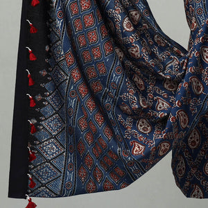 Blue - Hand Block Print Cotton 3pc Ajrakh Dress Material 21