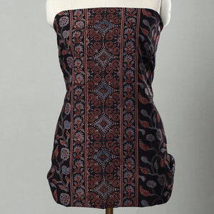 Black - Hand Block Print Cotton 3pc Ajrakh Dress Material 24