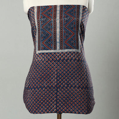 Blue - Hand Block Print Cotton 3pc Ajrakh Dress Material 30