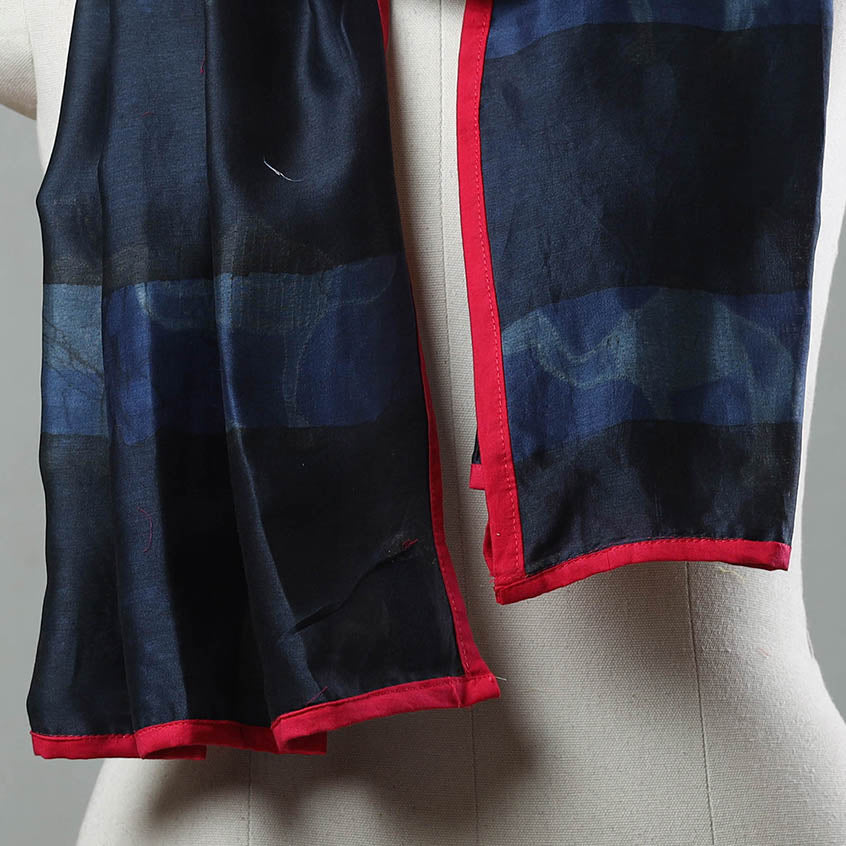 Brown - Chanderi Silk Nui Shibori Tie & Dye Stole 05