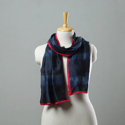 Brown - Chanderi Silk Nui Shibori Tie & Dye Stole 05