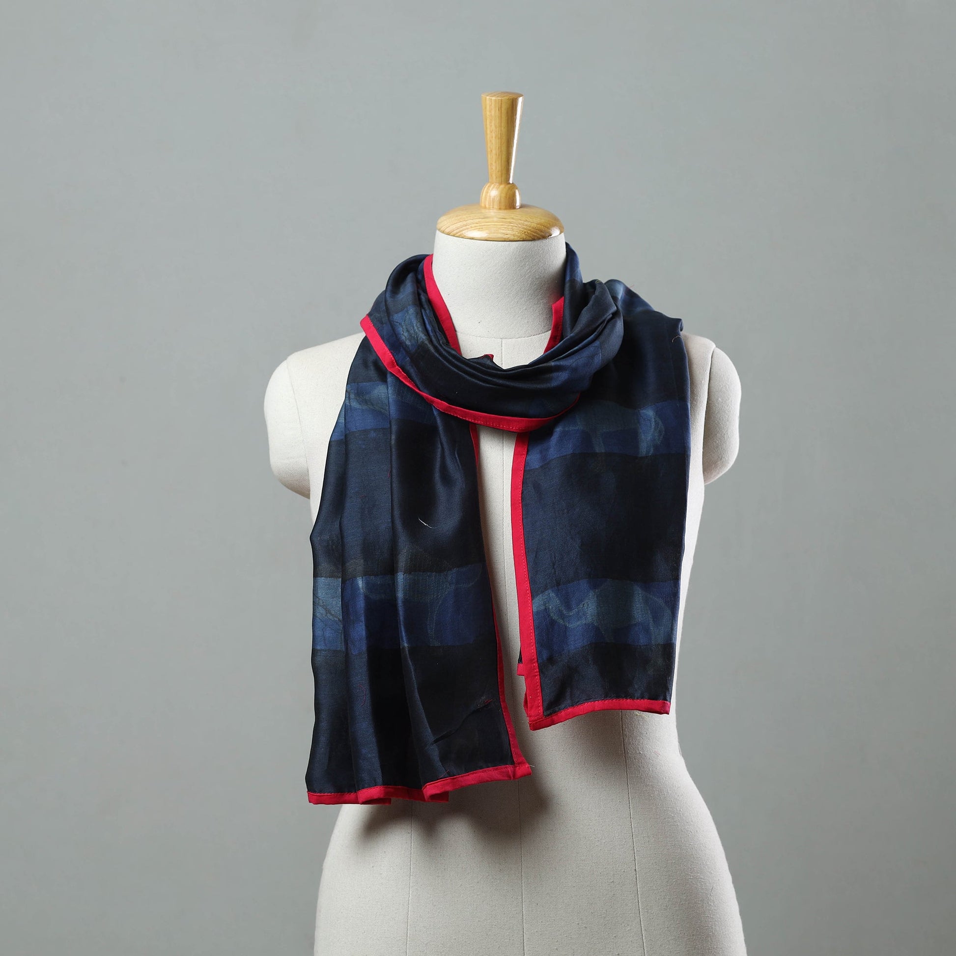 Brown - Chanderi Silk Nui Shibori Tie & Dye Stole 05
