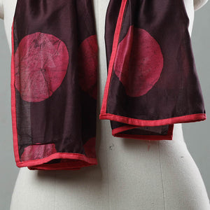Brown - Chanderi Silk Nui Shibori Tie & Dye Stole 08