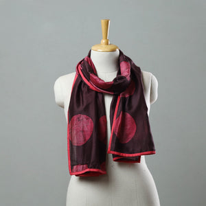 Brown - Chanderi Silk Nui Shibori Tie & Dye Stole 08
