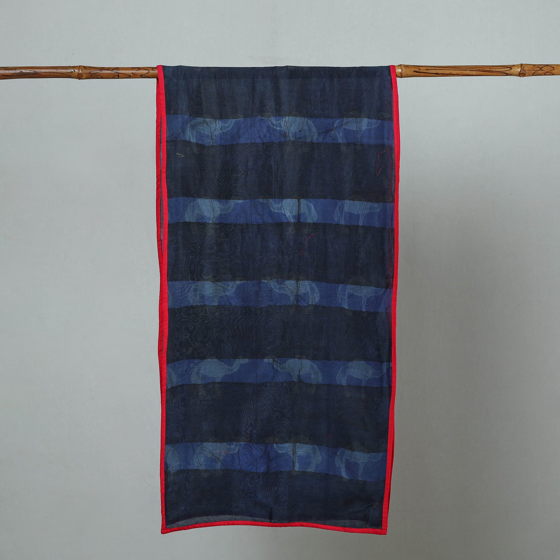 Brown - Chanderi Silk Nui Shibori Tie & Dye Stole 05