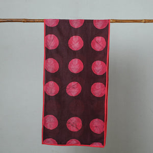 Brown - Chanderi Silk Nui Shibori Tie & Dye Stole 08