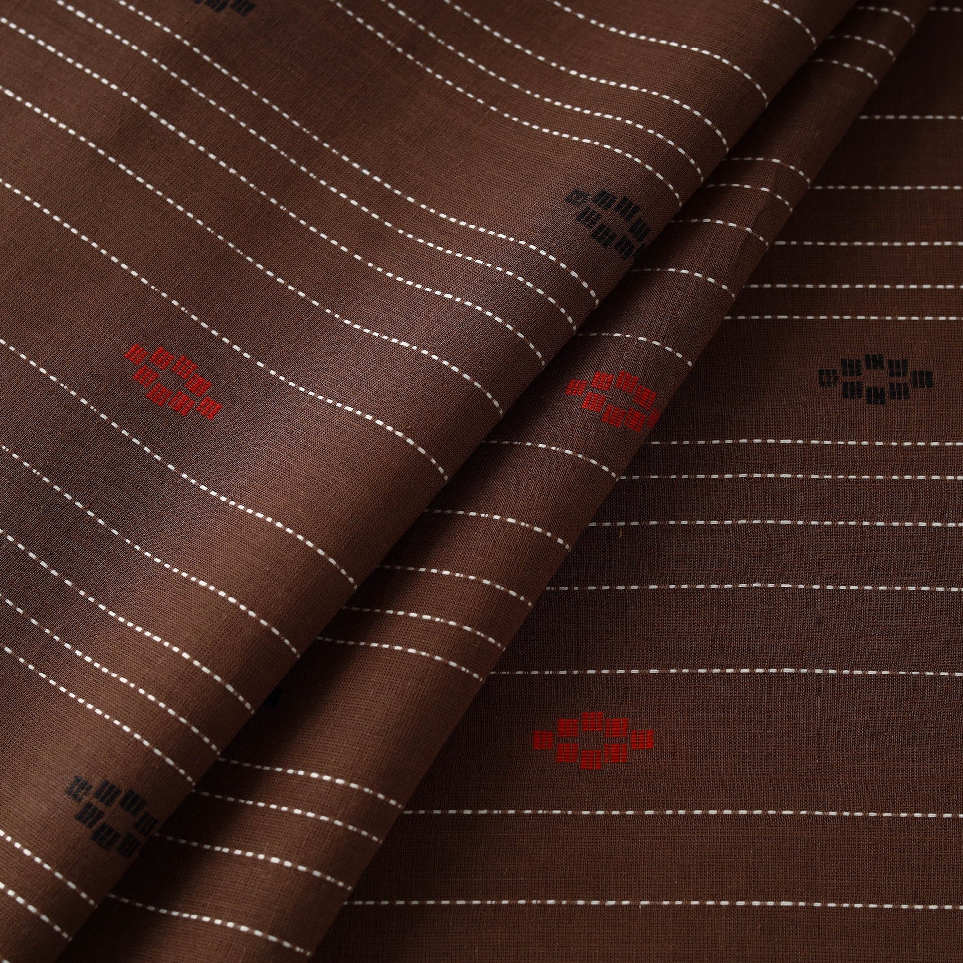 Brown - Prewashed Cotton Jacquard Fabric 24