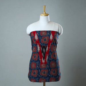Blue - Block Printed Cotton Ajrakh Kurta Material (2.7 meter) 15