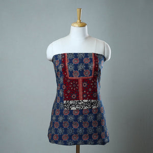 Blue - Block Printed Cotton Ajrakh Kurta Material (2.7 meter) 18