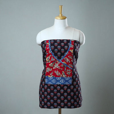 Black - Block Printed Cotton Ajrakh Kurta Material (2.5 meter) 44