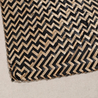 Black - Handmade Water Hyacinth Placemat from Assam (20 x 13 in)