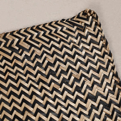 Black - Handmade Water Hyacinth Placemat from Assam (20 x 13 in)