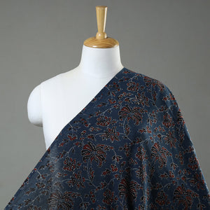 Blue - Ajrakh Hand Block Printed Natural Dyed Mul Cotton Fabric 03