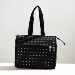 Black - Handcrafted Jacquard Cotton Hand Bag