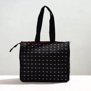 Black - Handcrafted Jacquard Cotton Hand Bag