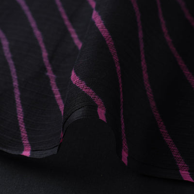 Black - Leheriya Tie-Dye Kota Doria Cotton Fabric 04