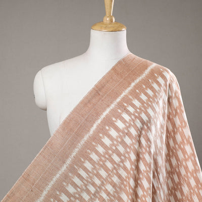 Brown - Maniabandha Ikat Weave Handloom Cotton Fabric