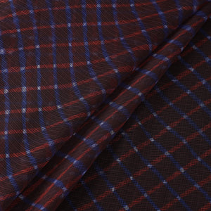 Brown - Leheriya Tie-Dye Kota Doria Cotton Fabric 07