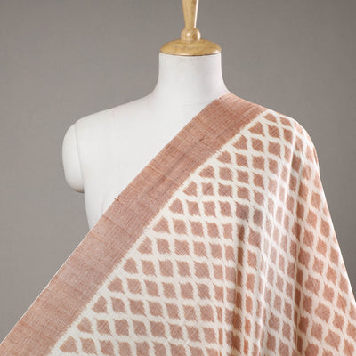 Brown - Maniabandha Ikat Weave Handloom Cotton Fabric