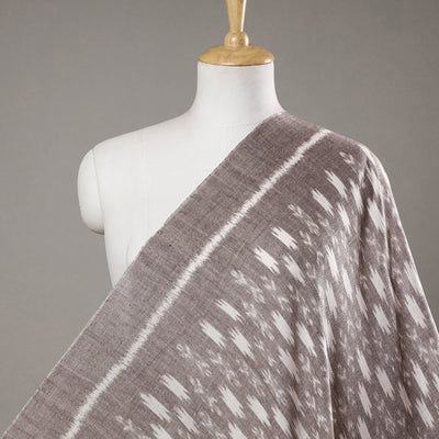 Brown - Maniabandha Ikat Weave Handloom Cotton Fabric