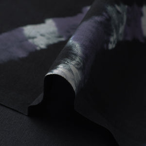 Black - Leheriya Tie-Dye Mothra Chanderi Silk Fabric 23