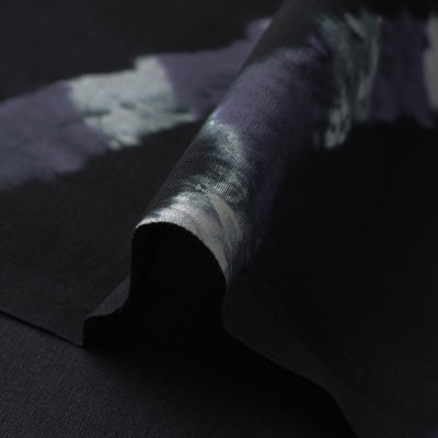 Black - Leheriya Tie-Dye Mothra Chanderi Silk Fabric 23