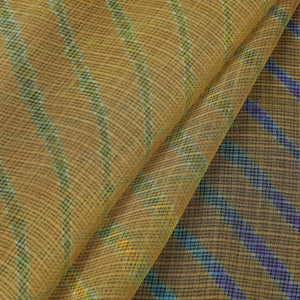 Brown - Leheriya Tie-Dye Kota Doria Cotton Fabric 63