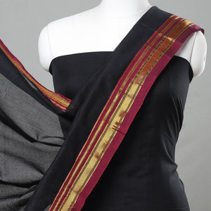 Black - 3pc Dharwad Cotton Suit Material Set 54
