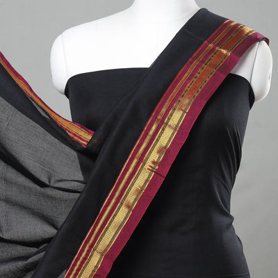 Black - 3pc Dharwad Cotton Suit Material Set 54