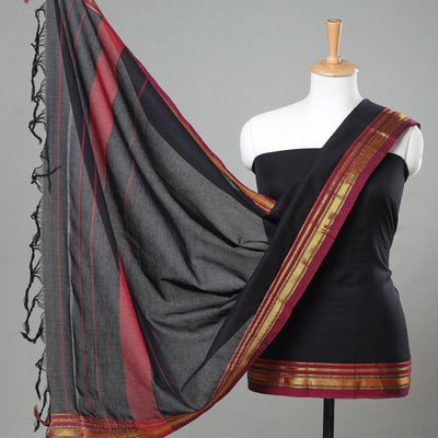 Black - 3pc Dharwad Cotton Suit Material Set 54