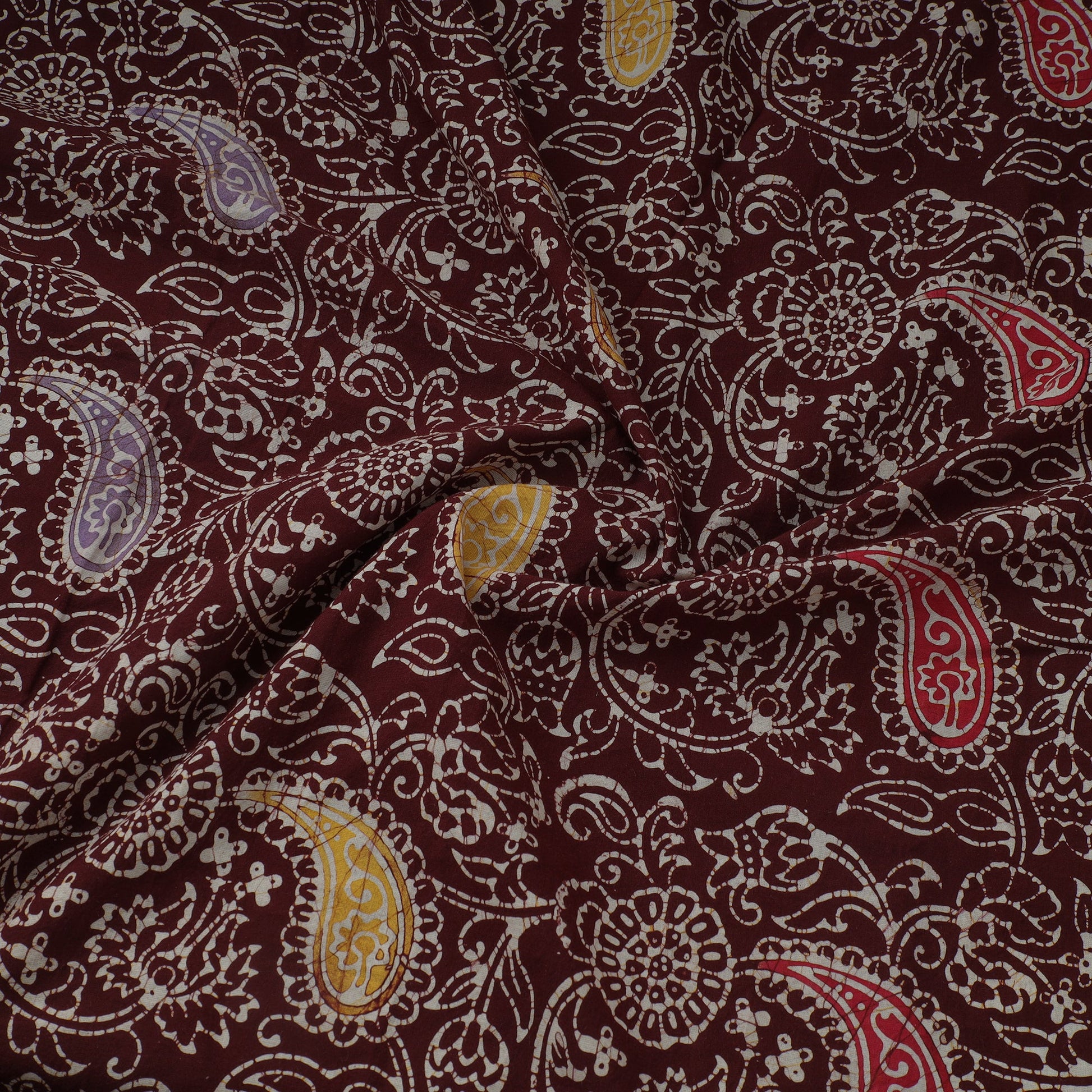 Brown - Indonesian Style Cotton Batik Print Fabric 39
