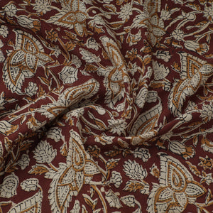 Brown - Bagru Block Print Cotton Fabric 37
