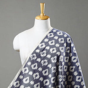 Blue - Central Asian Pochampally Ikat Cotton Fabric 12