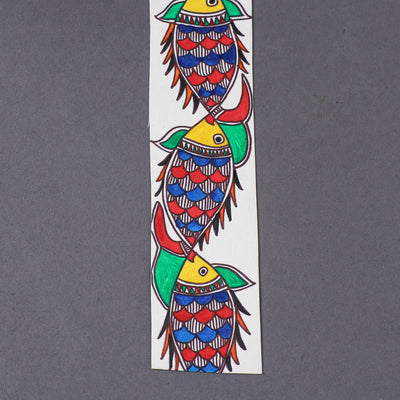Assorted - Madhubani Handpainted Bookmark (7.5 x 2 in)