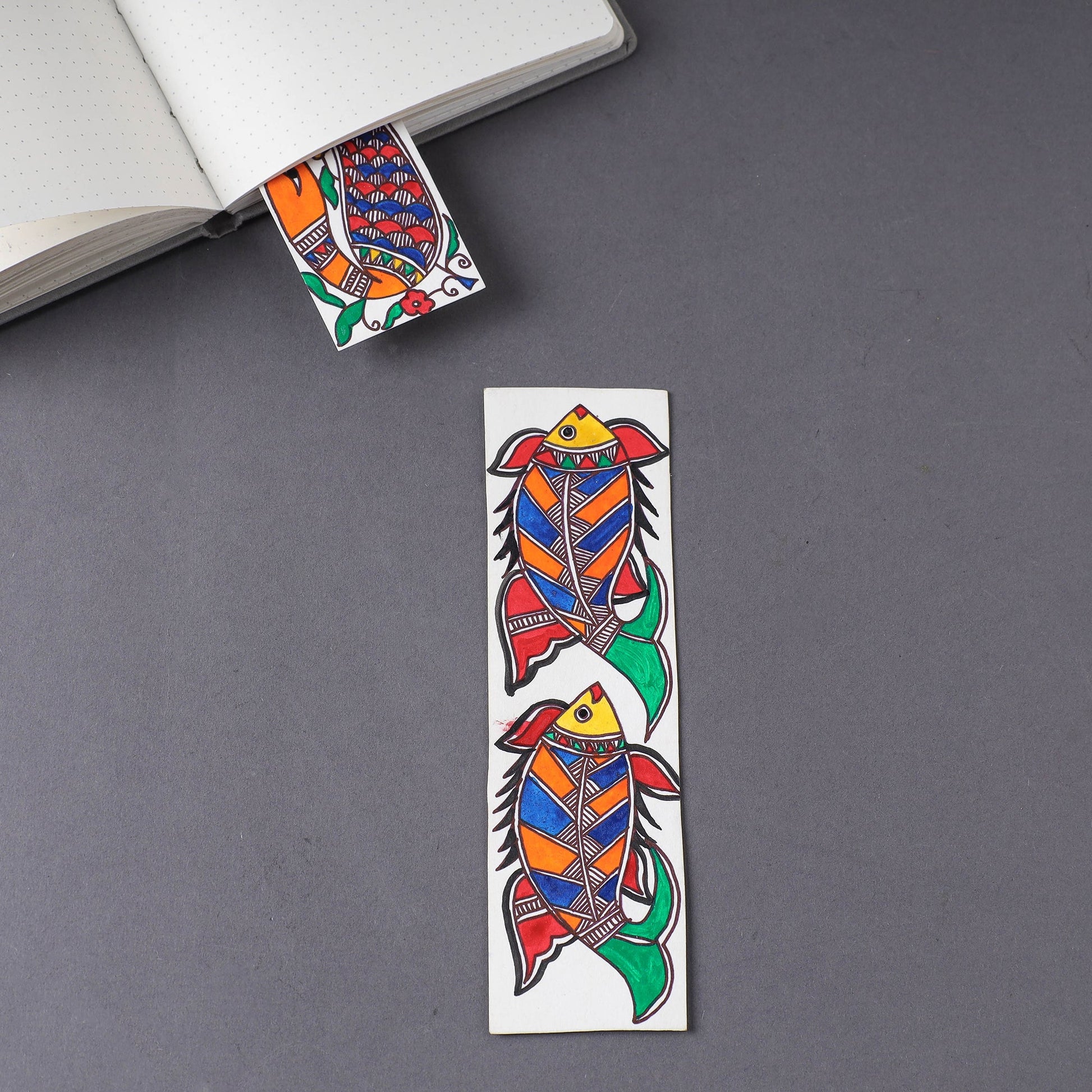 Assorted - Madhubani Handpainted Bookmark (7.5 x 2 in)
