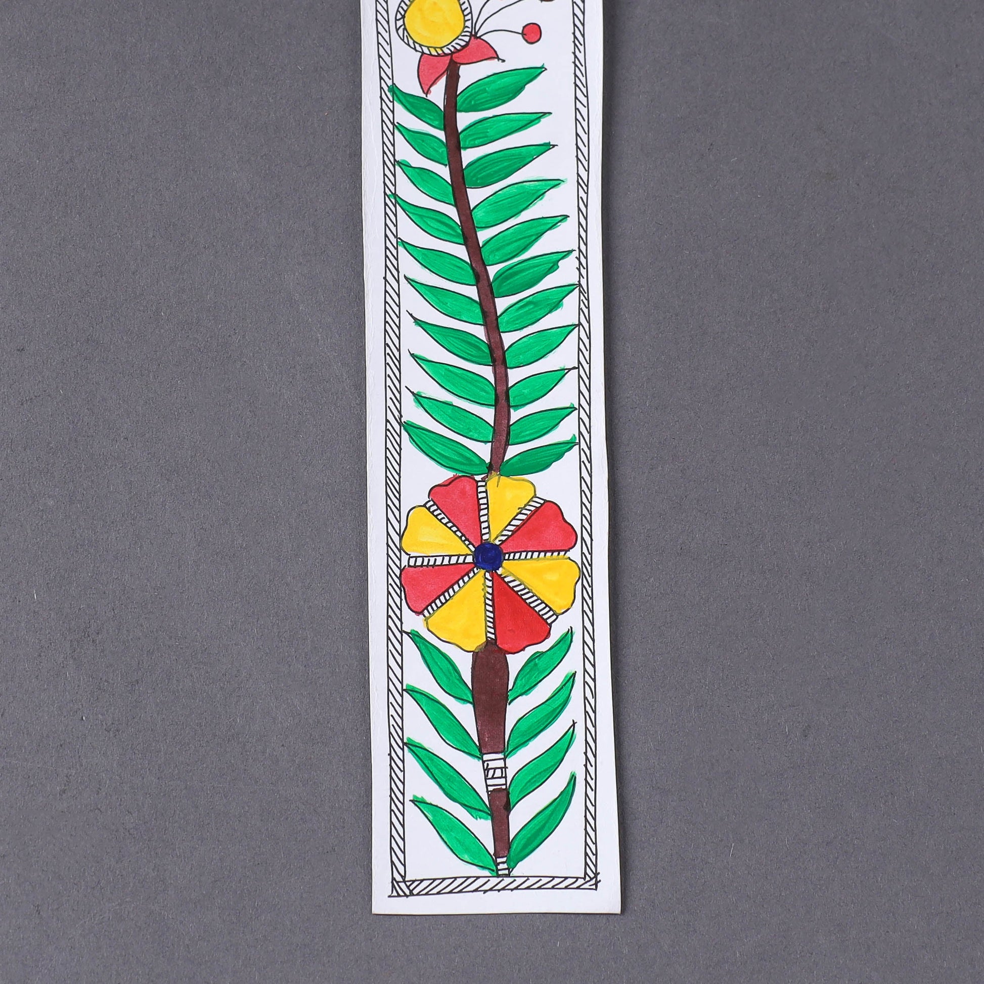 Assorted - Madhubani Handpainted Bookmark (7.5 x 2 in)