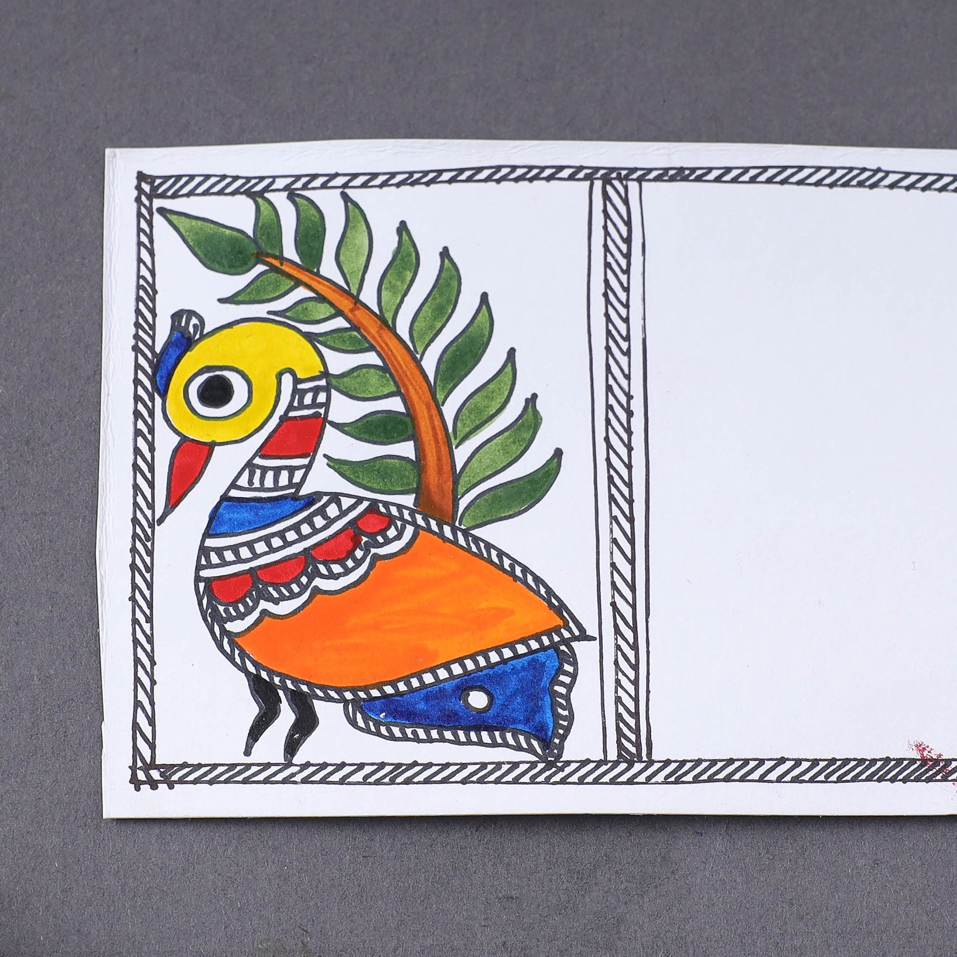 Assorted - Madhubani Handpainted Post Card (3.5 x 5.5 in)